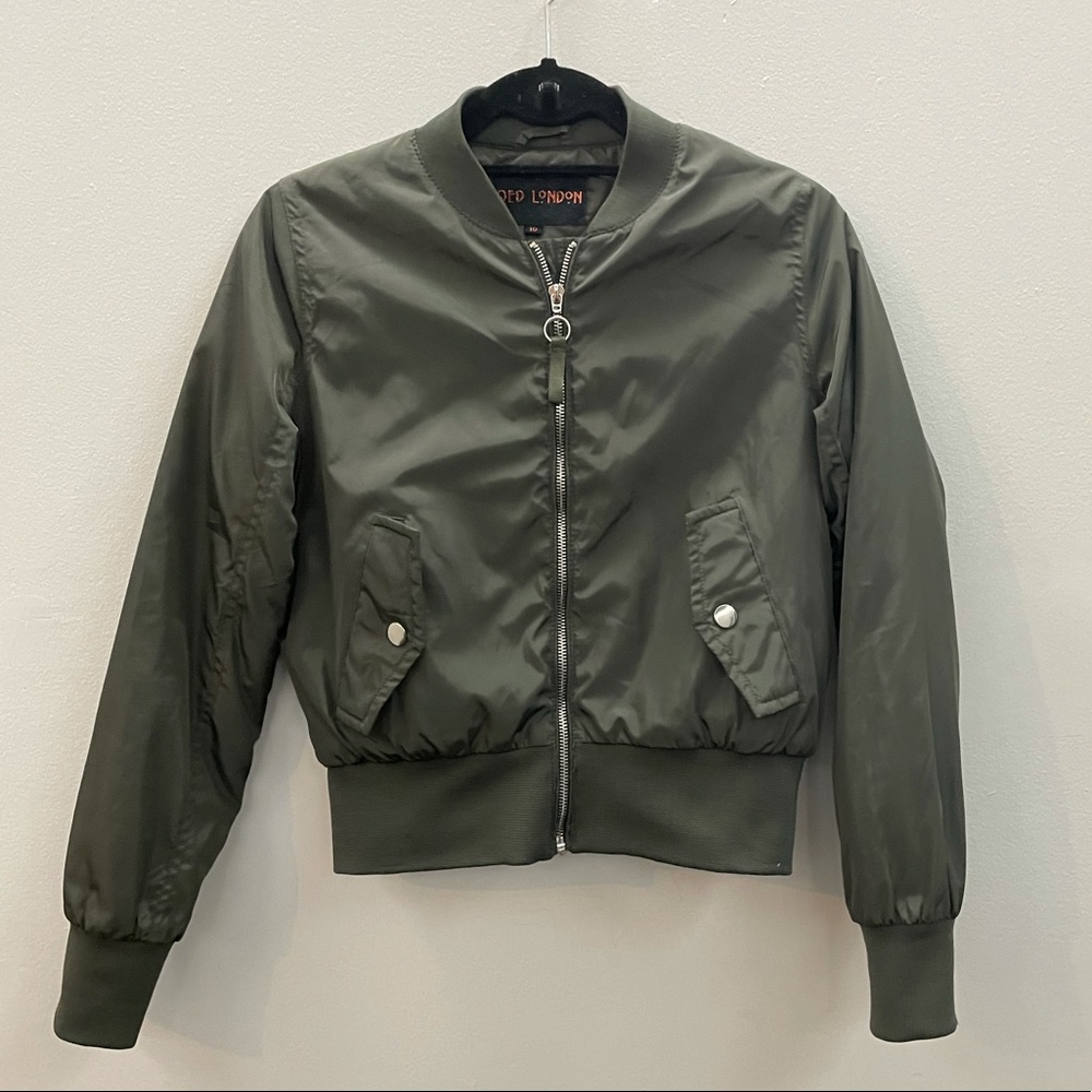 Nylon bomber jacket